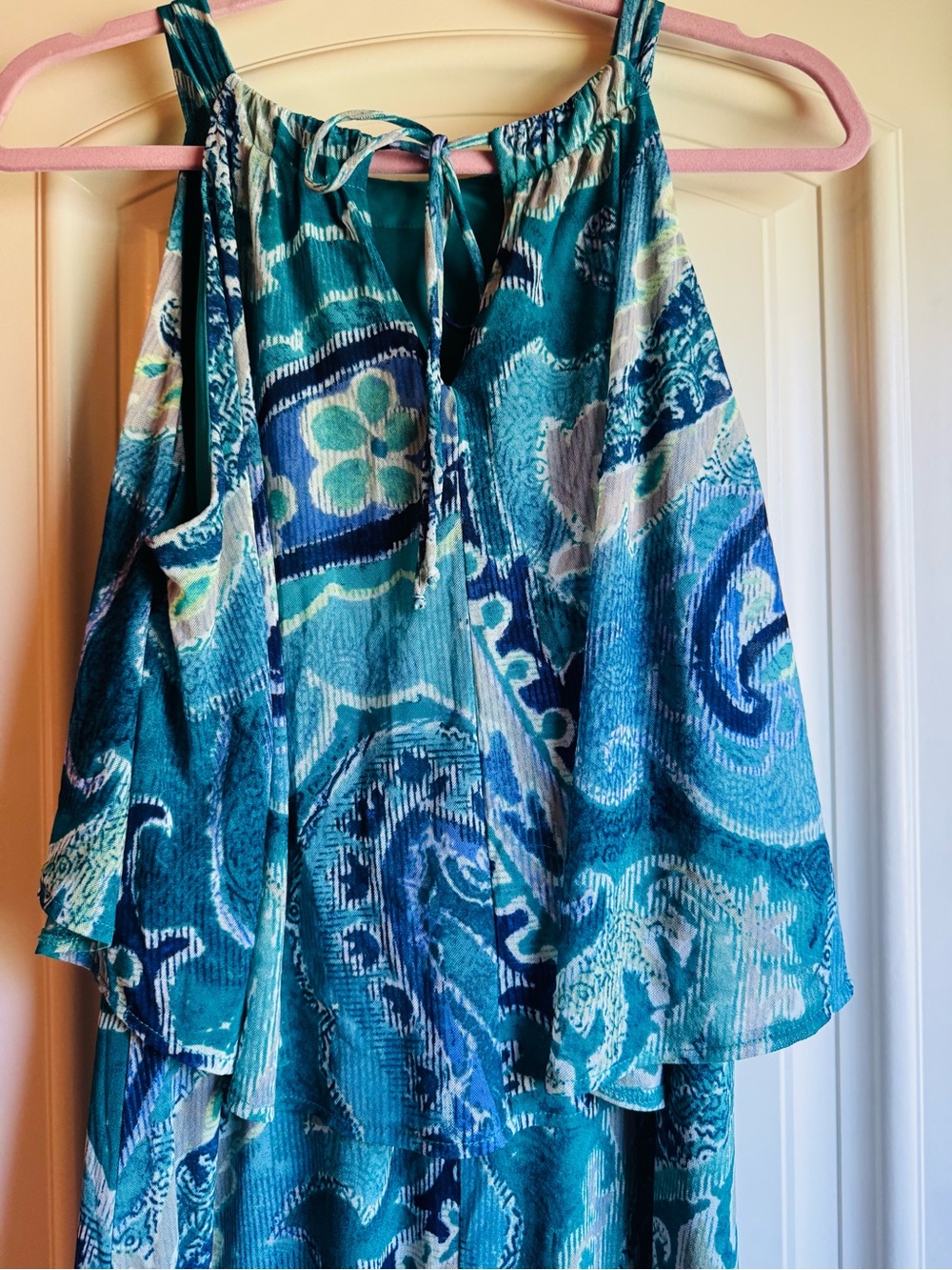 Chico's Teal and Blue Maxi Dress - Picture 3 of 5